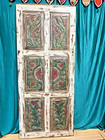 Vintage Carved Wood Sliding Barn Door Shabby Chic Farmhouse Statement Door 84