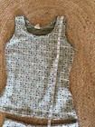 Adorable Ooak Vintage 70s Sweater Tank Skirt Set Space Dye Rainbow Ditzy