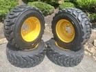 4-hd 12-16 5 Sks-8 Skid Steer Tires rims For John Deere 320  325  326  328  332