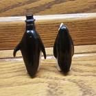 Lot Of Vintage Hagen Renaker 2 Penguins   Papa In Top Hat And Bow Tie With Mama