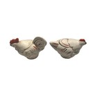 Vintage Japan Ceramic Rooster And Hen Salt And Pepper Shakers Set Farmhouse