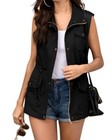  Womens Lightweight Sleeveless Military Anorak Cargo X-large A- No Hood-black