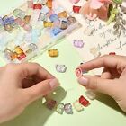 100x Spray Painted Glass Teddy Bear Loose Spacer Beads For Jewelry Crafts Making