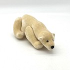Vintage Mohair Hinged Polar Bear Plush Stuffed Animal Cream 5 Inch