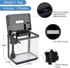 1 5 Gallon Desktop Nano Aquarium Starter Kit With Filter  Led Light  Glass Tank
