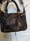 Marc New York andrew Marc Brown Leather Satchel Top Handles Crossbody Bag Purse
