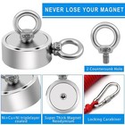 Fishing Magnet Kit Up To 1800 Lbs Pull Force Strong Neodymium   Carabiner   Rope