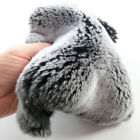 Genuine Rex Rabbit Skin Pelts Fur Hide Tanned Leather Craft Skin Diy Frost Black
