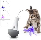 Interactive Cat Toys Cat Wobble Toy Automatic Cat Feather Toys For Indoor Kitten