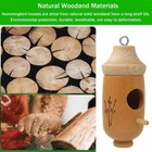 Hanging Hummingbird House Wooden Hand Craft Ornament Outdoor Garden Patio Decor