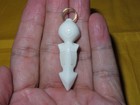 Tibetan Buddhist Antler Horn Citipati Skeleton Talisman Phurba Pendant  c6 