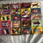 Lot Of 35 Antique Cigar Premium flannels-felt World Flags-1900 Sewn Together