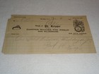 1918 Solid Gold 14k Wedding Ring Krieger Brooklyn  New York Rare Antique Receipt