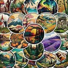 55pc Outdoor Landscape Travel Stickers Pack Set Laptop  Scrapbook  Journaling