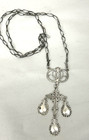 Vintage Unique Yalalag Silver Cross Necklace Mexico W  Chain