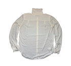 Loft Button Down Womens Blouse Small White Ivory Ruffle High Neck Long Sleeve