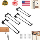 Hairpin Table Legs 12 6 Inch Black Foldable Heavy Duty Metal Furniture 4 Pack