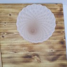 Indiana Glass Vintage Pink Satin Frosted Diamond Point 8  Vase
