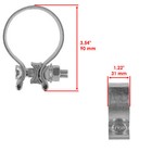 Exhaust Clamp For Polaris Outlaw 500 2006 2007   Predator 500 2005 2006 2007