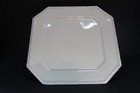 Grestal Stoneware Portugal Square Cake Plate Stand W beaded Rim  Vintage