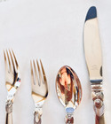 1 Georg Jensen Cactus Sterling 4 Piece Dinner Size Place Set Polished Have 5