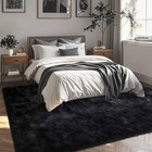 Finre  c Soft Black Rugs For Bedroom Living Room  4x6 Feet Modern Indoor Fluffy 