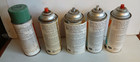 Vintage Benjamin Moore Utilac Paper Label Spray Paint Cans Lot Silver Green 12
