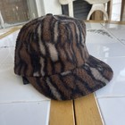 Treebark Camo Fleece Hat Ear Muff Covers Vintage 80s Trapper Hunting Cap