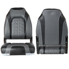 Northcaptain Deluxe Charcoal black High Back Folding Boat Seat  2 Seats
