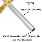 2 Pcs 6061 Aluminum Tubing 3 8 Od 12 Inch Seamless Round Metal Pipe Diy Crafts