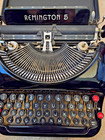 Antique Remington Rand 5 Typewriter Black Glossy Very Nice W  Case Clean