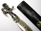 Vintage Sterling Silver Peru Figural Letter Opener W  Sheath
