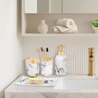 Marble Bathroom Accessories Set 4 Piece Soap Dispenser Counter Decor