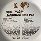 Vintage Watkins 11    Ceramic Chicken Pot Pie Plate Deep Dish W recipe Unused