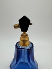 Vintage Czech   Czechoslovakia Blue Glass Perfume Bottle Atomizer