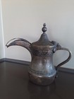 Anitque Islamic Copper Dallah Coffee Pot Arabic Stamped Bedouin Huge 9 5  19th C