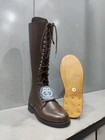 Handmade Leather French Military Officer Sa Boot     Riding Combat Vintage Lace-up