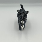 Beaded Wire Rhino Figurine African Animal Collectible Decor Ornament