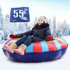 2pack Snow Tube Extra Large Heavy-duty Sled W 1 Mm Thickened Bottom Kids Adult