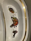 Vintage Georges Briard Enamel Serving Tray Retro Platter Mcm Mushrooms Decor