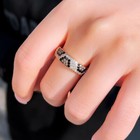 Gold Plated Leopard Print Cubic Zirconia Women Finger Ring Wedding Party Jewelry