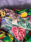 Vintage Hawaiian Jungle Shirt Rayon Parrot Jaguar Floral Tropical Button Up M