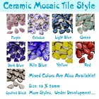 60 Pieces Kiln Transformation Ceramics Mosaic Tiles For Crafts  Black White D   