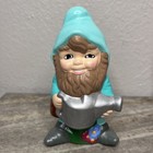 Vintage Set Of 8 Garden Gnomes Elves   Princess Hand Painted Glossy Ceramic