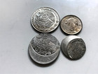 Set Of   Mexico 20 10 Centavos Off Center Error  4
