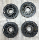 Vintage Gold s Gym 1  1 4lb  1 25  Barbells Standard Weight Plates Lot Of 4
