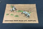 1937 Correspondence Greetings From Miles City  Montana Copper Cachet With Cowboy