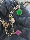 New Beauty Beaute Chanel Makeup Black   Gold Vip  Pouch Purse Chain Bundle