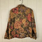 Vintage 90s Barn Fly Tapestry Jacket Xs Floral Roses Print Neutral Pink