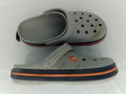 Crocs Unisex Crocband Clog Sandals  Light Grey navy  Men s 6 women s 8